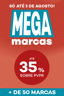 Mega Marcas - mais de 50 marcas com destaque promocional de at&eacute; 35% sobre pre&ccedil;o de Venda ao P&uacute;blico Recomendado - s&oacute; at&eacute; 3 de agosto